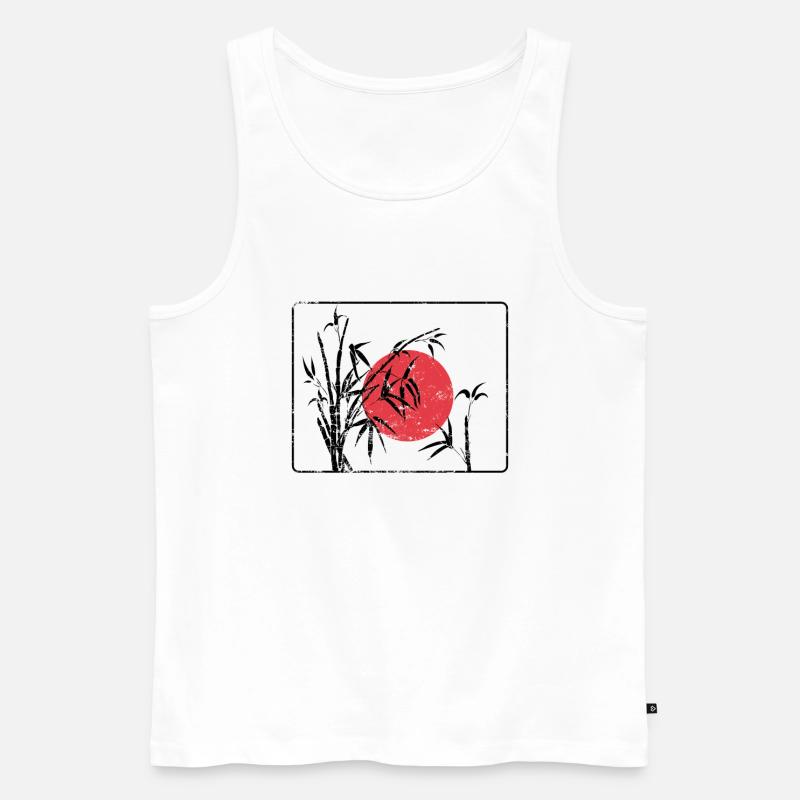 Japan Bambus - Männer Premium Bio Tank Top - Weiß