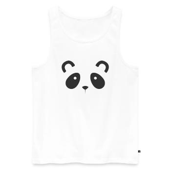 Pandabär Gesicht Kopf - Männer Premium Bio Tank Top - Weiß - Vorne - AI Model Male 178 light (178cm)