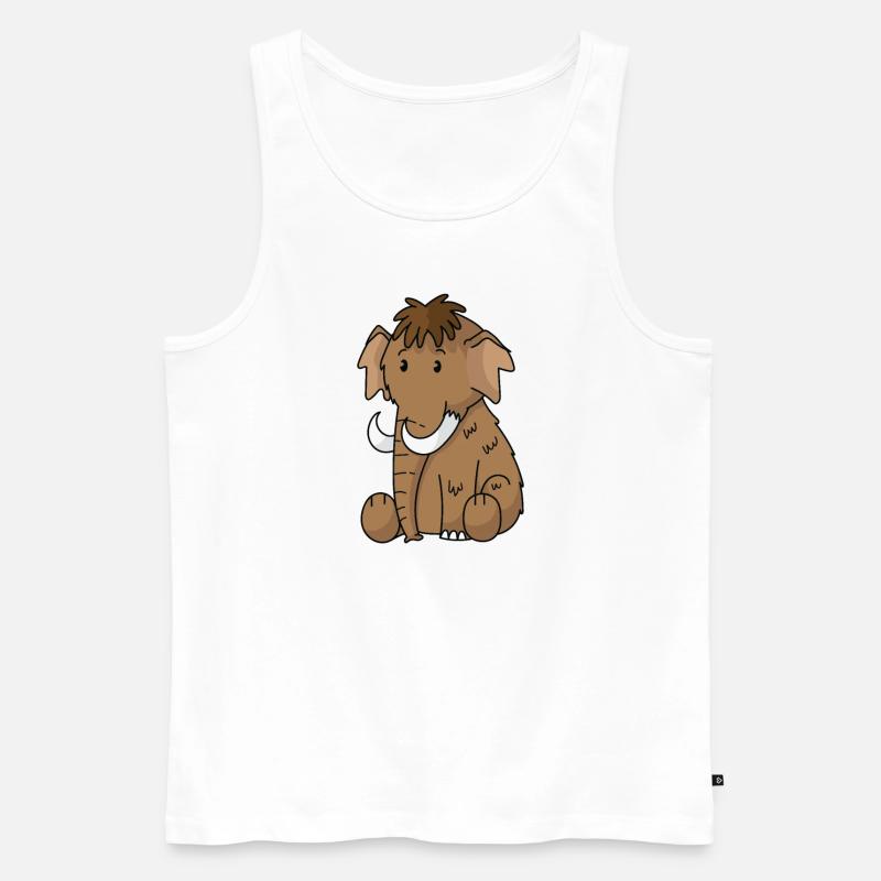 Mammut ganz lieb - Männer Premium Bio Tank Top - Weiß