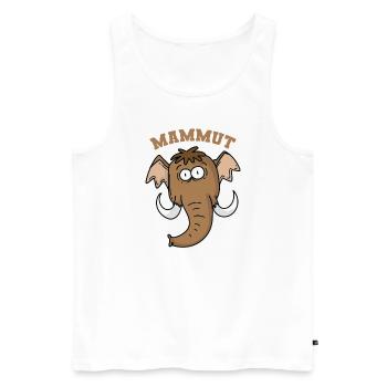 Mammut mit kurzem Rüssel - Männer Premium Bio Tank Top - Weiß - Vorne - Michal (187cm)