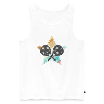 Padel Tennis Ballsport - Débardeur bio Premium Homme - blanc - Devant - AI Model Male 178 light (178cm)