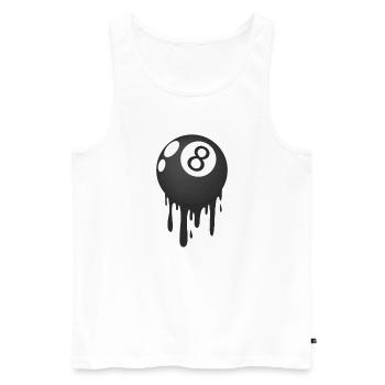 Billiard ball - Men's Premium Organic Tank Top - white - Front - Michal (187cm)