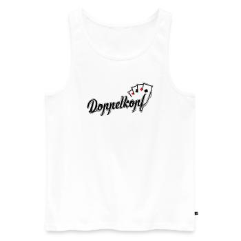 Doppelkopf Kartenspiel Doko Kartenspiel - Männer Premium Bio Tank Top - Weiß - Vorne - AI Model Male 178 light (178cm)