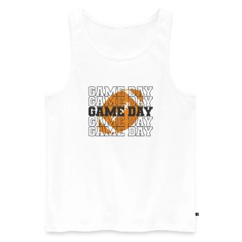 Jour de match Football America Touchdown USA - Débardeur bio Premium Homme - blanc - Devant - AI Model Male 178 light (178cm)