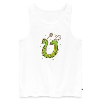 Serpent cuisine terrarium reptile animal zoo - Débardeur bio Premium Homme - blanc - Devant - Michal (187cm)