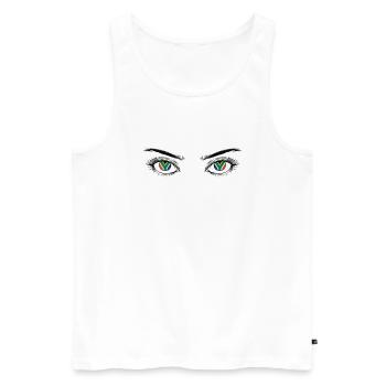 Augen mit Südafrika Flagge Kontinent Afrika - Männer Premium Bio Tank Top - Weiß - Vorne - AI Model Male 178 light (178cm)