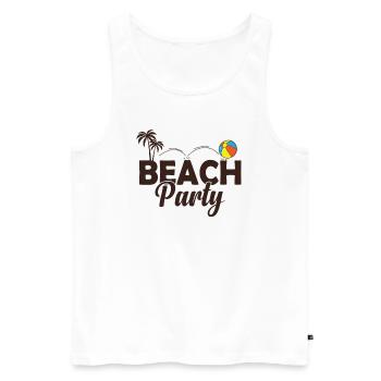 Beach Party Celebrations Dancing Music Friends - Men's Premium Organic Tank Top - white - Front - Michal (187cm)