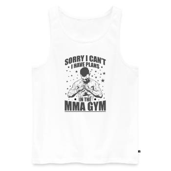 Désolé, je ne peux pas avoir de plans dans le gymnase MMA - Débardeur bio Premium Homme - blanc - Devant - Michal (187cm)