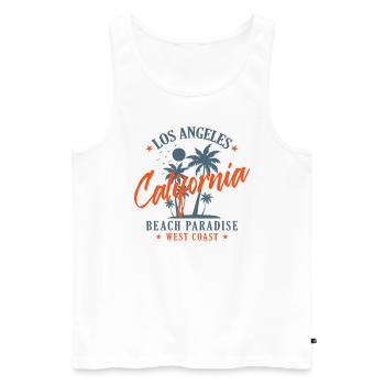 Los Angeles California Beach Paradise West Coast - Men's Premium Organic Tank Top - white - Front - AI Model Male 178 light (178cm)