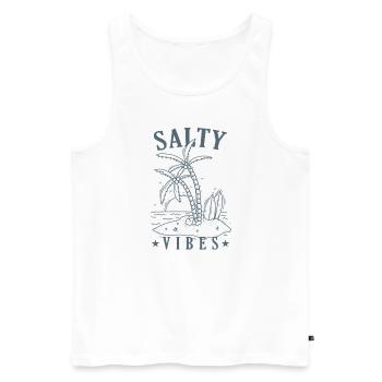 Salty Vibes Surfing Water Sports - Men's Premium Organic Tank Top - white - Front - Michal (187cm)