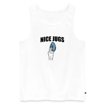 Nice Jugs Hobby Klettern Bouldern Sport - Männer Premium Bio Tank Top - Weiß - Vorne - Michal (187cm)