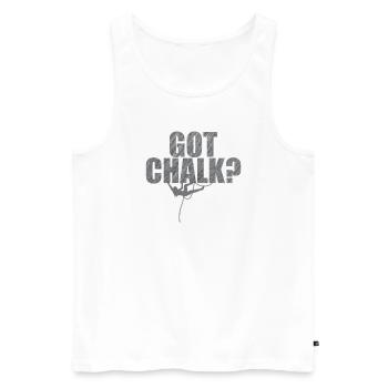 Got Chalk? Hobby Klettern Bouldern Sport - Männer Premium Bio Tank Top - Weiß - Vorne - Michal (187cm)