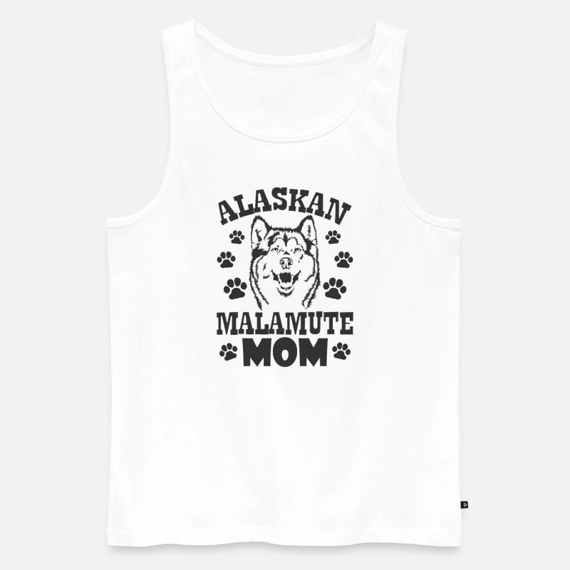 Alaskan Malamute Mom Haustier Hund Rasse - Männer Premium Bio Tank Top - Weiß