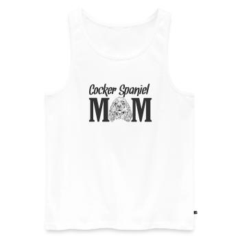 Cocker Spaniel Mom Dog Pet - Men's Premium Organic Tank Top - white - Front - AI Model Male 178 light (178cm)