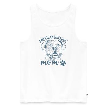 Race de chien de compagnie American Bulldog Mom - Débardeur bio Premium Homme - blanc - Devant - Michal (187cm)