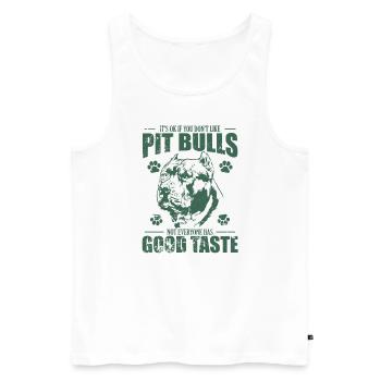 Ce n’est pas grave si vous n’aimez pas Pit Bulls Dog - Débardeur bio Premium Homme - blanc - Devant - AI Model Male 178 light (178cm)