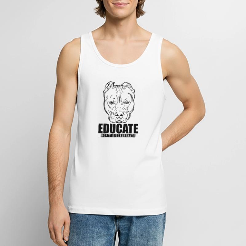 Éduquer Ne pas discriminer Pit Butt Terrier Débardeur bio Premium Homme