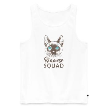 Siamese Squad Haustier Kater Rasse Mietze - Männer Premium Bio Tank Top - Weiß - Vorne - AI Model Male 178 light (178cm)