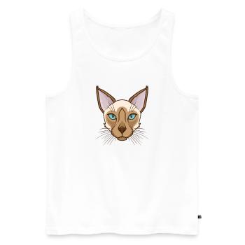 Siamese Cat Profile Picture Pet Male - Men's Premium Organic Tank Top - white - Front - AI Model Male 178 light (178cm)