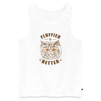 Fluffier est un meilleur animal de compagnie de chat persan - Débardeur bio Premium Homme - blanc - Devant - Michal (187cm)