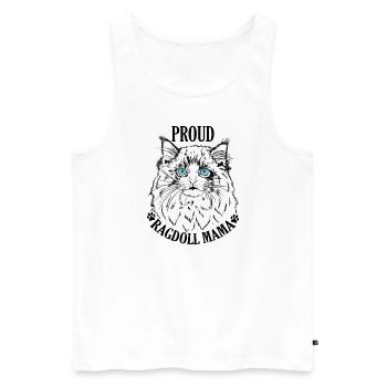 Proud Ragdoll Mama Hauskatze Rasse - Männer Premium Bio Tank Top - Weiß - Vorne - Michal (187cm)