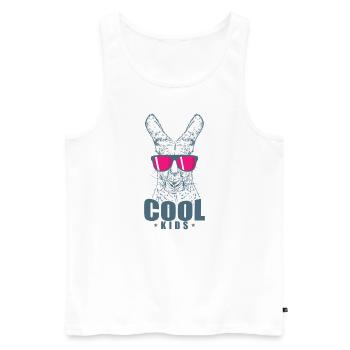 cooles Känguru Australien Beuteltier - Männer Premium Bio Tank Top - Weiß - Vorne - AI Model Male 178 light (178cm)