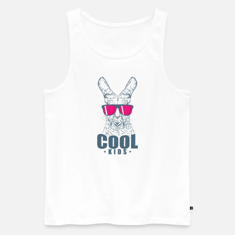 cooles Känguru Australien Beuteltier - Männer Premium Bio Tank Top - Weiß