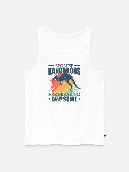 Because Kangaroos are Freaking Awesome - Men's Premium Organic Tank Top - white