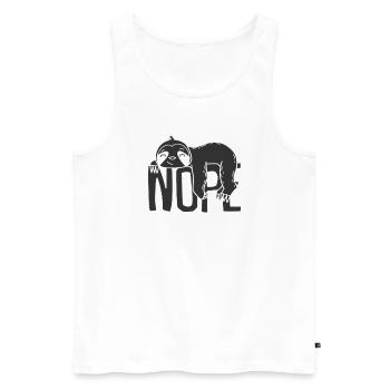 Nope Paresseux Paresseux Faune Nature - Débardeur bio Premium Homme - blanc - Devant - Michal (187cm)