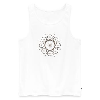 Fahrrad Räder Fitness Sport Gesundheit - Männer Premium Bio Tank Top - Weiß - Vorne - Michal (187cm)