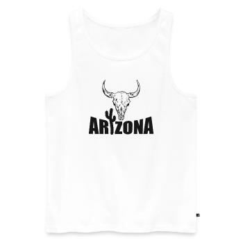 Arizona Cactus USA America State - Men's Premium Organic Tank Top - white - Front - AI Model Male 178 light (178cm)