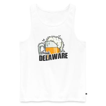 Delaware Drink Beer USA Amerika - Männer Premium Bio Tank Top - Weiß - Vorne - AI Model Male 178 light (178cm)