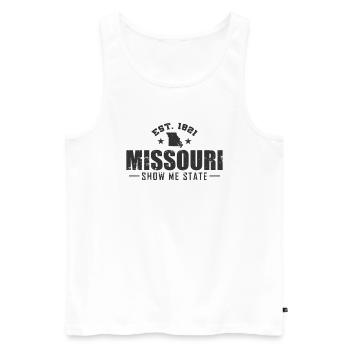 Missouri Est. 1821 Show me State USA America - Débardeur bio Premium Homme - blanc - Devant - Michal (187cm)