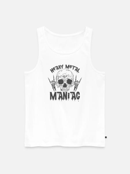 Heavy Metal Maniac Music Band Genre - Débardeur bio Premium Homme - blanc