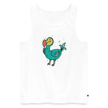 Dodo Bird de Maurice - Débardeur bio Premium Homme - blanc - Devant - Michal (187cm)