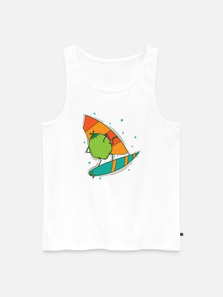 Coconut while windsurfing exotic fruit - Men's Premium Organic Tank Top - white