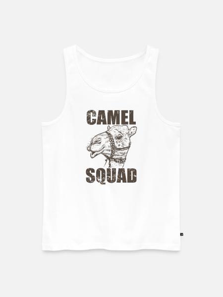 Camel Squad Dromedary Desert Hump - Men's Premium Organic Tank Top - white