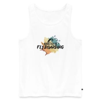 Addicted to Flyboarding Wassersport - Männer Premium Bio Tank Top - Weiß - Vorne - AI Model Male 178 light (178cm)