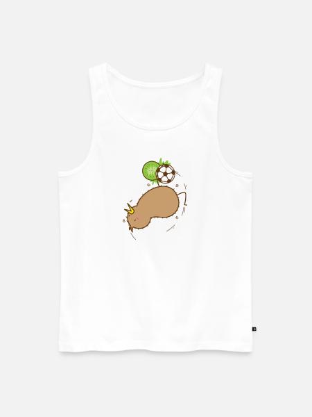 Kiwi avec oiseau et fruits - Débardeur bio Premium Homme - blanc