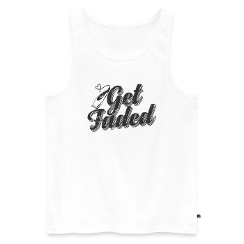 Get Faded Friseur Beruf Haare - Männer Premium Bio Tank Top - Weiß - Vorne - AI Model Male 178 light (178cm)
