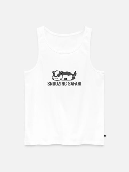 Pyjamas Safari Snoozing - Débardeur bio Premium Homme - blanc