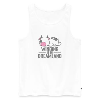 Winging it in Dreamland pajamas pajamas - Men's Premium Organic Tank Top - white - Front - AI Model Male 178 light (178cm)