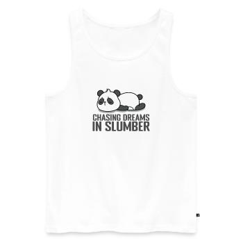 Chasing Dreams in Slumber Pajama Nightgown - Men's Premium Organic Tank Top - white - Front - Michal (187cm)