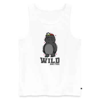 Wild Tier Maulwurf Erdhügel - Männer Premium Bio Tank Top - Weiß - Vorne - AI Model Male 178 light (178cm)