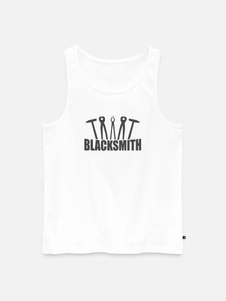 Blacksmith Metallbauer Beruf - Männer Premium Bio Tank Top - Weiß