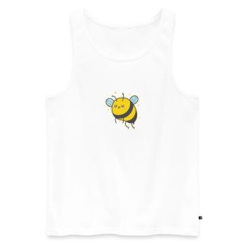 Abeille Miel Animaux Nature - Débardeur bio Premium Homme - blanc - Devant - AI Model Male 178 light (178cm)