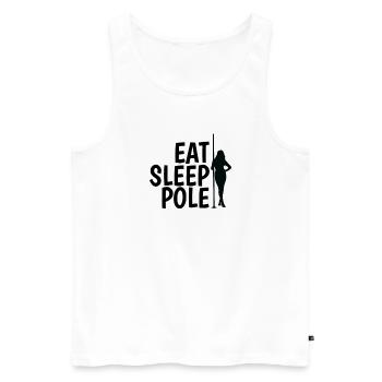 Eat Sleep Pole Dance Aesthetics - Men's Premium Organic Tank Top - white - Front - Michal (187cm)