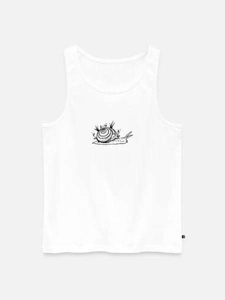 Snail Snail Shell Slow - Men's Premium Organic Tank Top - white