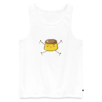 sweet pudding vanilla food - Men's Premium Organic Tank Top - white - Front - AI Model Male 178 light (178cm)