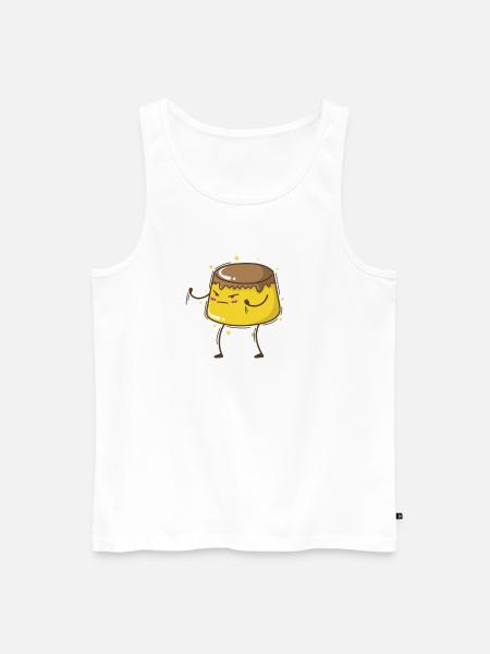 delicious pudding dessert dessert - Men's Premium Organic Tank Top - white